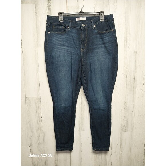 Levi's Signature Womens Size 16S Blue High Rise Skinny Cotton Blend Stretch Jean - Picture 1 of 9